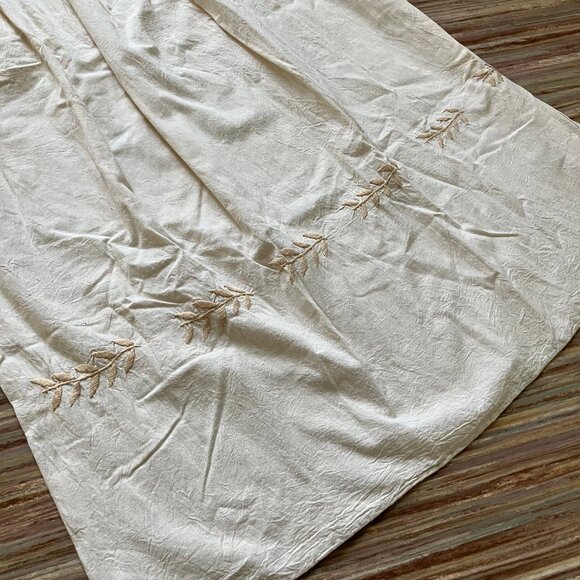 Natural Cotton Sleeveless Maxi Dress with Embroidered Bodice Made in Mexico - Picture 7 of 9